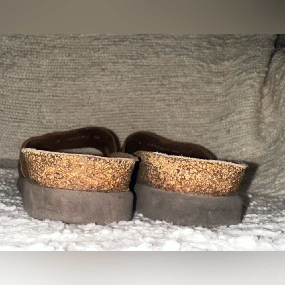 Used Hanki Mephisto Genuine Leather Brown Sandals Made in France 38 - Picture 7 of 12